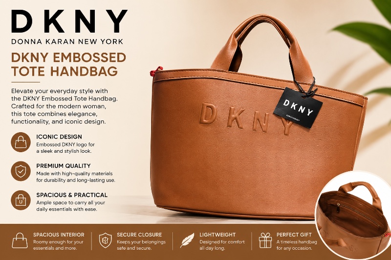 DKNY Embossed Tote Handbag