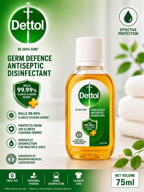 Dettol Germ Defence Antiseptic Disinfectant (75ml)