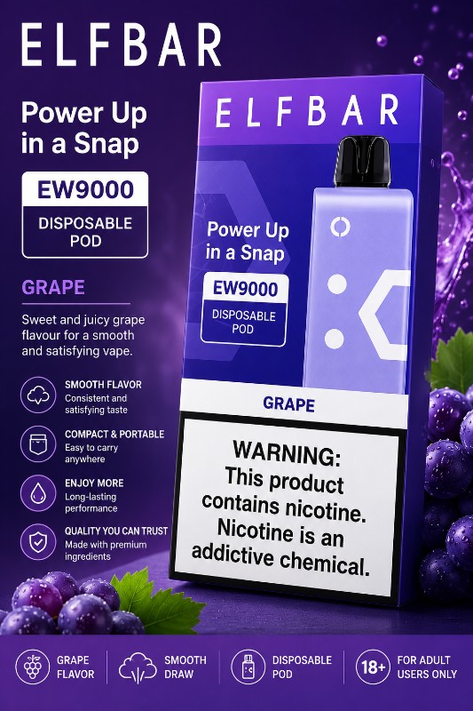 ELFBAR EW9000 Disposable Pod – Grape