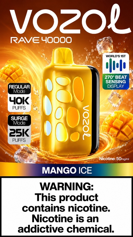 VOZOL RAVE 40000 – Mango Ice