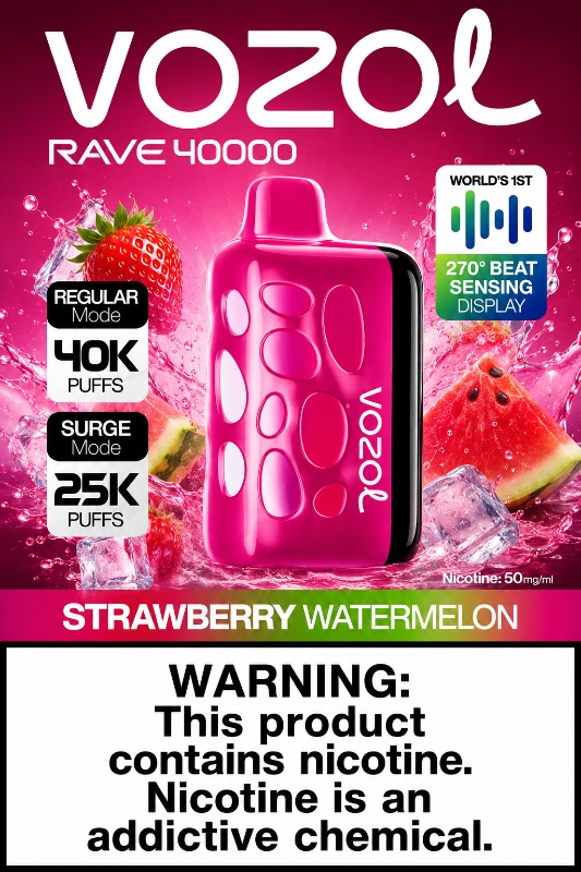 VOZOL RAVE 40000 – Strawberry Watermelon