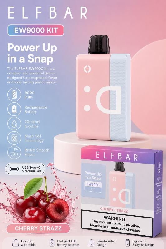 ELFBAR EW9000 Kit – Cherry Strazz