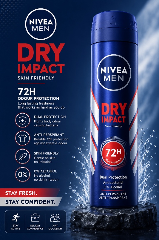 NIVEA MEN Dry Impact Anti-Perspirant Deodorant Spray