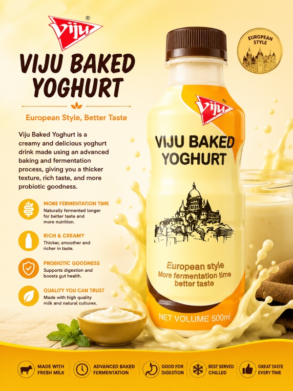 Viju Baked Yoghurt (500ml)
