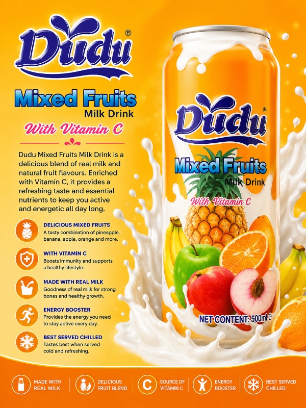 Dudu Mixed Fruits Milk Drink (500ml)