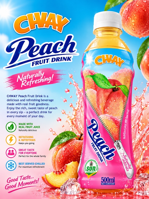 CWAY Peach Fruit Drink (500ml)