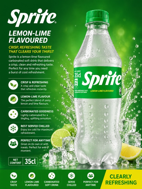 Sprite Lemon-Lime Flavoured Carbonated Soft Drink (35cl)