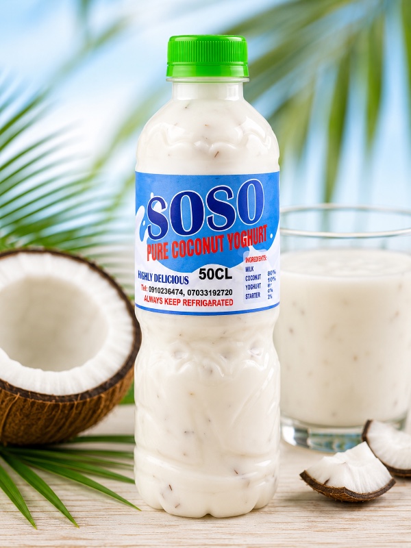 SOSO Pure Coconut Yoghurt (50cl)