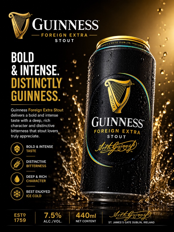 Guinness Foreign Extra Stout 440ml