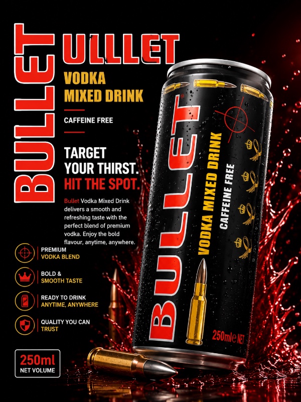 Bullet Vodka Mixed Drink 250ml