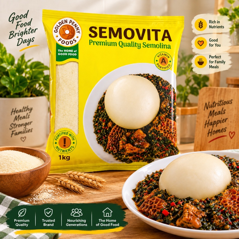 Golden Penny Semovita Premium Quality Semolina 1kg