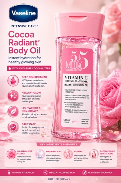 Medix 5.5 Vitamin C + Bulgarian Rose Instant Hydration Oil 