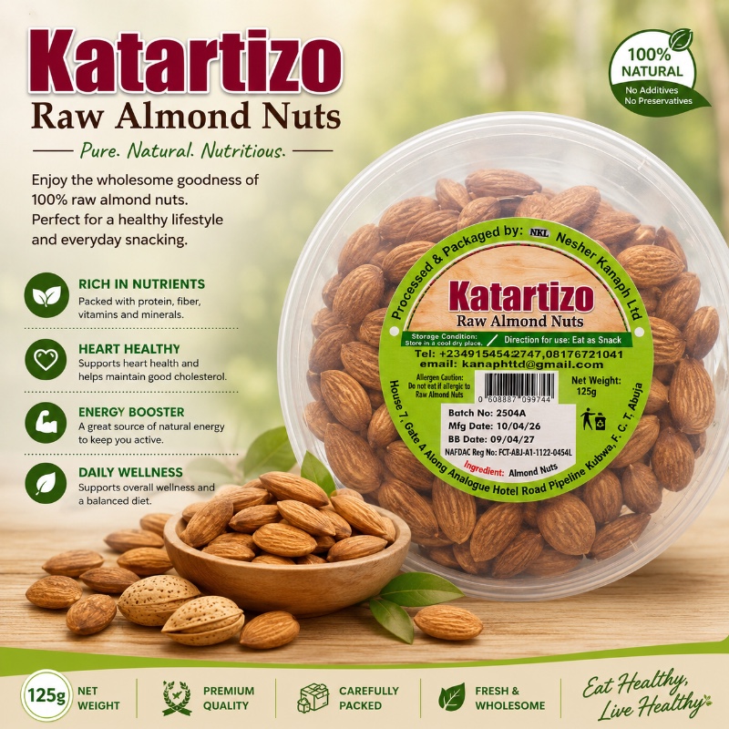 Katartizo Raw Almond Nuts